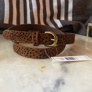 AEO Leopard Print Haircalf Skinny Belt